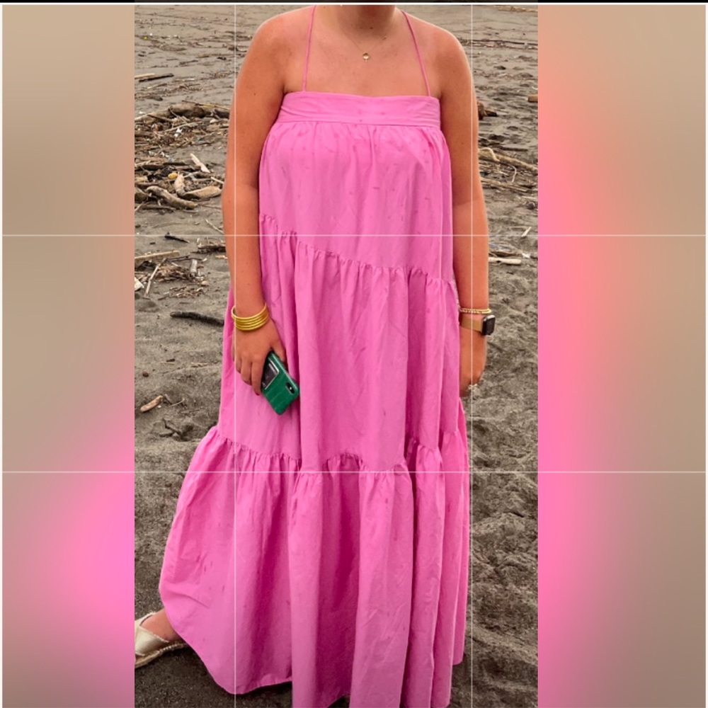 Hot Pink Mango Maxi Dress
